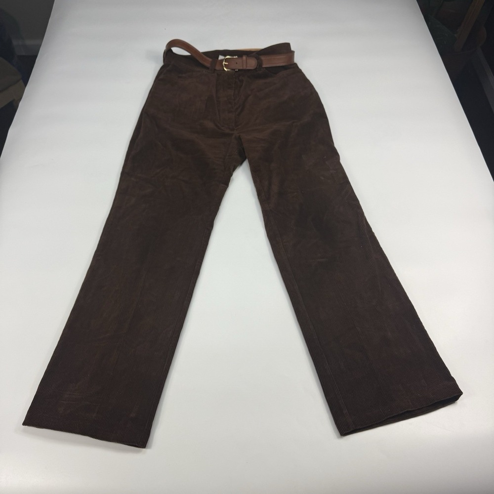 Vintage High Cotton Classics Corduroy Pants Women 14 Brown High Waist Kmart
